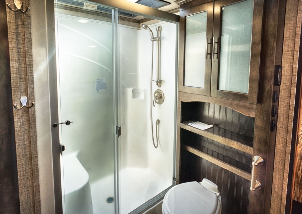 Here is a shower you can actually stand up in